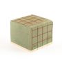 Ökodur Brique de mousse florale pour fleurs de deuil SERLO avec grille métallique, support en bois naturel, vert, 11x11x9cm