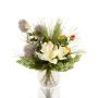 Bouquet hivernal décoratif KEONA rose-blanc, 45cm, Ø40cm