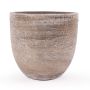 Pot en céramique KAMUNI, rainures verticales, gris-vert, 21cm, Ø23cm