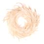Couronne de plumes de paon NORDIAN, blanchie à la chaux, Ø50cm