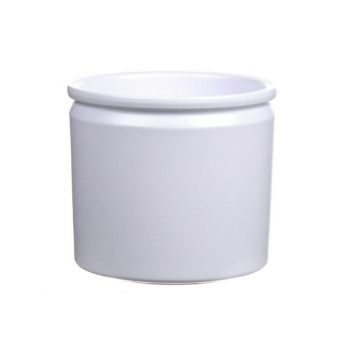 Pot De Fleurs En Céramique InnaGLAS - Blanc Mat - 10,5 Cm - Pour Plantes Succulentes