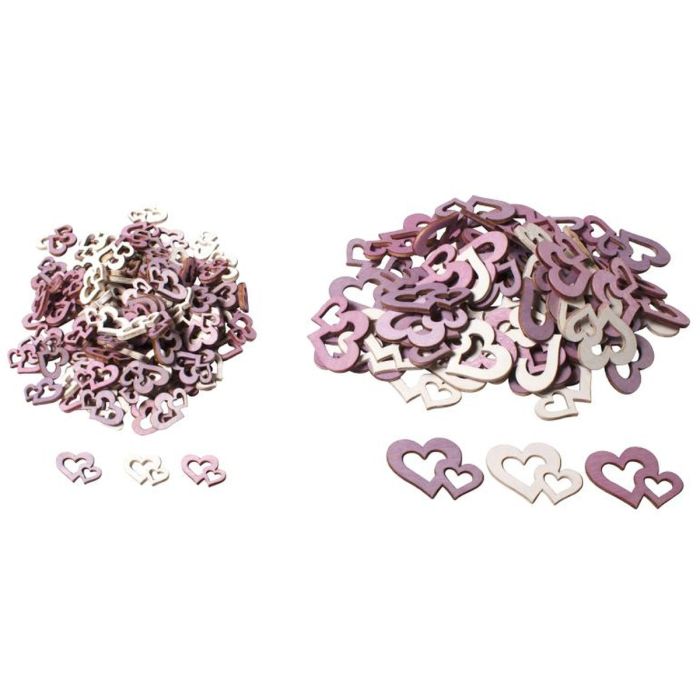 510 Pièces Cœurs En Bois Décoration - Creux Et Massifs Pour Mariage, Scrapbooking Et DIY