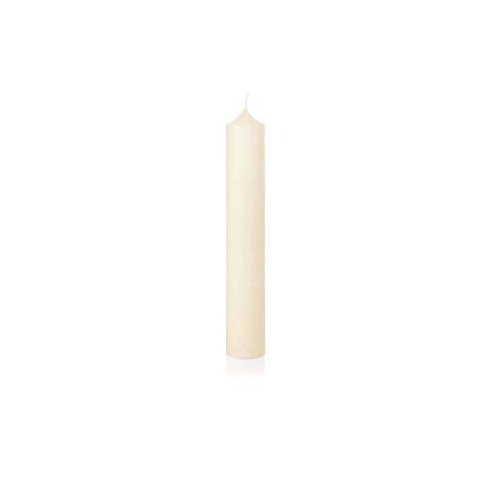 Bougie pilier / bougie en cire AURORA, ivoire, 13cm, 7,8cm, 63h - Made in Germany
