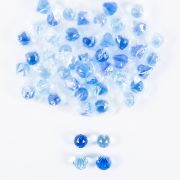 Pierres décoratives pendentif en acrylique LUVANA, boule diamant, 48 pièces, bleu clair, 3cm