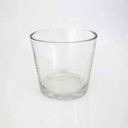 Cache-pot / Vase ALENA en verre, transparent, 16cm, Ø17cm