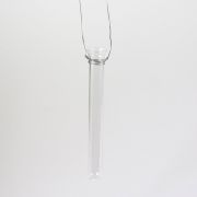 Soliflore / Mini vase à suspendre MILO avec fil métallique, verre transparent, 19cm, Ø2cm