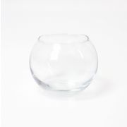 Vase rond / Photophore boule TOBI EARTH, en verre transparent, 8cm, Ø9,5cm