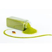 Sable coloré / sable décoratif TIMON, vert gazon, 0,1-0,5mm, bouteille de 605ml, fabriqué en Allemagne
