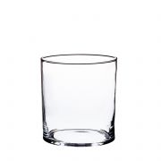 Photophore / Vase en verre cylindrique SANYA FIRE transparent, 10cm, Ø10cm