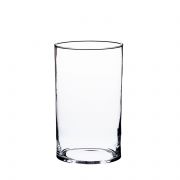 Photophore / Vase en verre cylindrique SANYA FIRE transparent, 15cm, Ø10cm