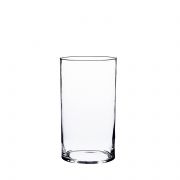 Photophore / Vase en verre cylindrique SANYA FIRE transparent, 20cm, Ø12cm