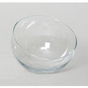 Centre de table / Vase NELLY FIRE en verre transparent, 22cm, Ø19,5cm