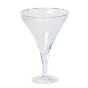 Verre à martini / verre à cocktail SACHA OCEAN sur pied, entonnoir/rond, transparent, 24,5cm, Ø17cm