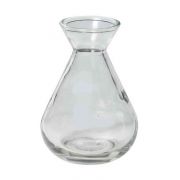 Petite bouteille en verre KAYRA, cône/rond, transparent, 10cm, Ø4,5cm/Ø7cm