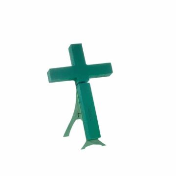 OASIS Mousse à piquer humide Croix LAURO, fleurs de deuil, support en bois Bioline, socle en bois, vert, 40x24,5x5,5cm