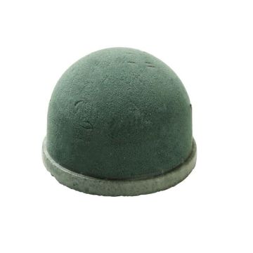 OASIS Mousse à piquer humide pour une urne hémisphérique COBY, fleurs de deuil, fond en mousse rigide ECObase, ruban adhésif, vert, 5,5cm, Ø6,5cm