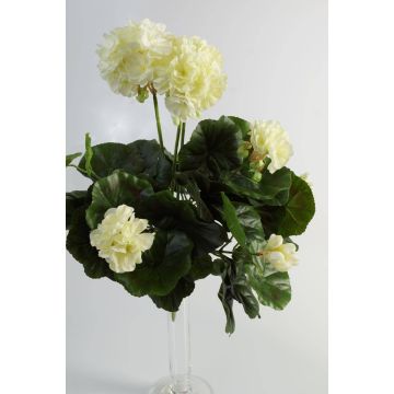 Fleur textile Géranium MIA à planter, crème, 35cm, Ø6-9cm