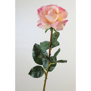 Rose décorative AMELIE, rose, 70cm, Ø8cm