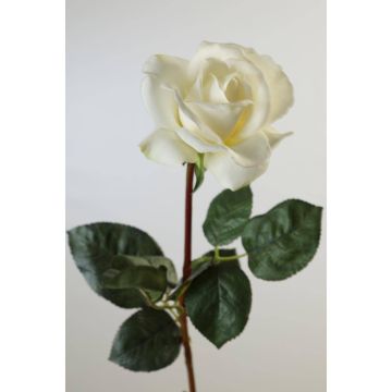 Rose décorative AMELIE, blanc, 70cm, Ø8cm