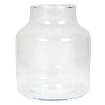 Vase à fleurs SIARA en verre, transparent, 20cm, Ø16,8cm