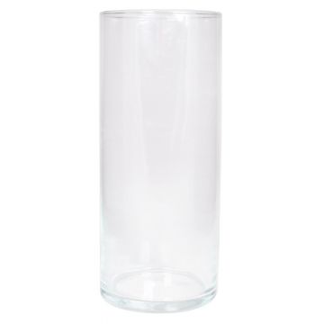 Vase cylindrique en verre SANYA OCEAN, transparent, 30cm, Ø12,5cm