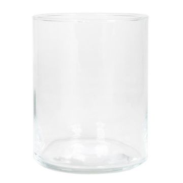 Bougeoir en verre Cylindre SANYA OCEAN, transparent, 15cm, Ø11,5cm