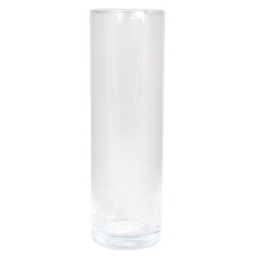 Vase cylindrique en verre SANYA OCEAN, transparent, 26cm, Ø8,5cm
