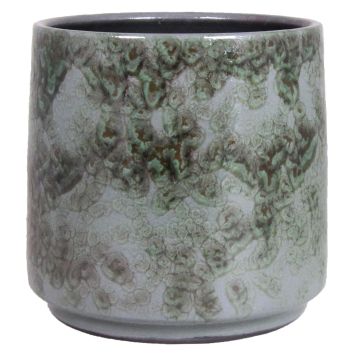 Pot à plantes CAPUA en céramique, vert-gris, 16cm, Ø18cm