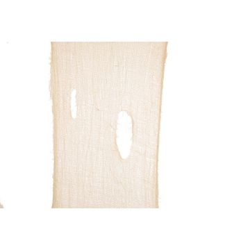 Tissu de décoration d'Halloween lambeaux ZELENA, grosses mailles, beige, 75x300cm
