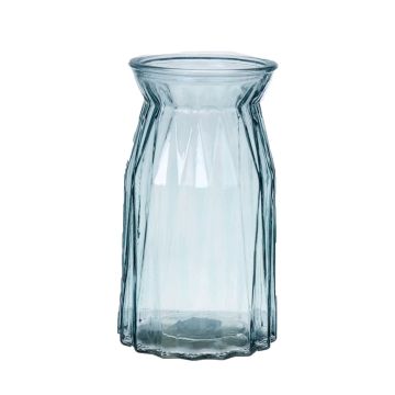 Vase de table RUBIE en verre, bleu clair-transparent, 20cm, Ø11,5cm