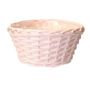 Corbeille à plantes NAZARIO, blanc, 12cm, Ø24cm Corbeille à plantes NAZARIO, blanc, 12cm, Ø24cm