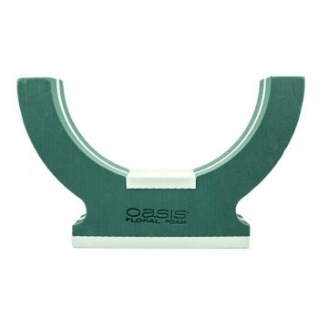 OASIS Mousse à piquer DOLAN avec un support pour urne, fleurs de deuil, fond en mousse rigide de polystyrène, vert, 47x10x29cm