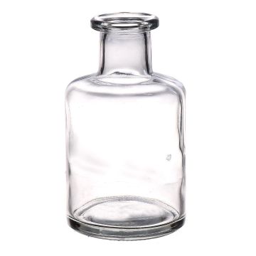 Vase bouteille BARTOLOMEA en verre, transparent, 11,8cm, Ø6,8cm