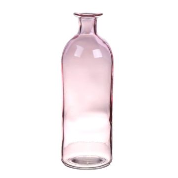 Vase bouteille ARANCHA en verre, rose-transparent, 20,3cm, Ø7cm