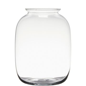 Vase en verre bombé NARUMOL, transparent, 25cm, Ø19cm