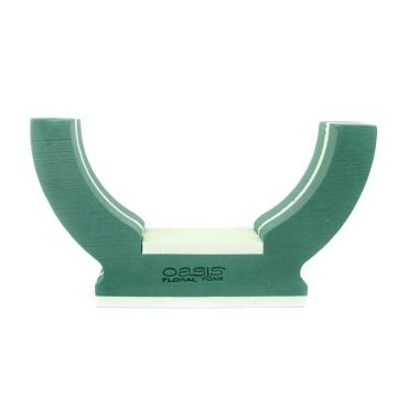 OASIS Mousse à piquer DINETA avec un support pour urne, fleurs de deuil, fond en mousse rigide de polystyrène, vert, 57x12x32cm