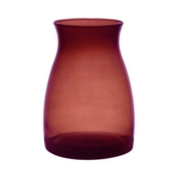Vase en verre pour fleurs MAISIE, rouge-transparent, 20cm, Ø14cm