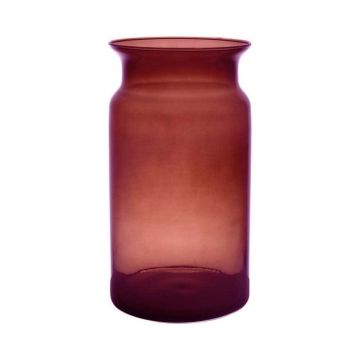 Vase à fleurs en verre HANNA EARTH, rouge-transparent, 29,5cm, Ø15cm