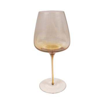Verre à vin EDELMIRA, orange-brun-transparent, 23cm, Ø10cm