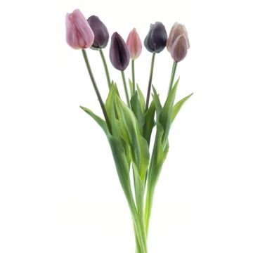Bouquet de tulipes décoratives LONA, mauve-violet, 45cm, Ø20cm