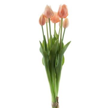 Bouquet de tulipes décoratives LONA, pêche-orange, 45cm, Ø20cm