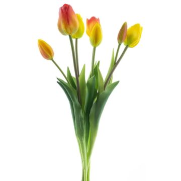 Bouquet de tulipes décoratives LONA, jaune-orange, 45cm, Ø20cm