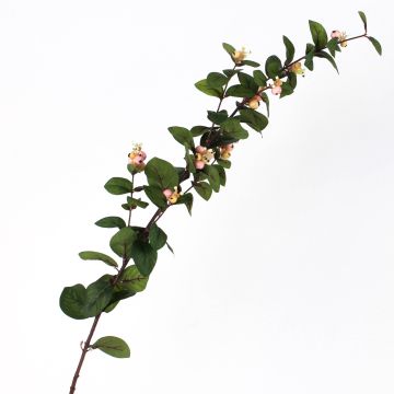 Branche décorative de symphorine NERINA avec baies, abricot-rose, 95cm