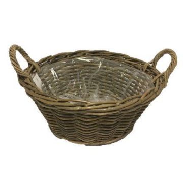 Corbeille en rotin ASIA, brun, 18cm, Ø43cm Corbeille en rotin ASIA, brun, 18cm, Ø43cm