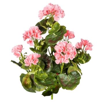 Fleur artificielle Géranium DOLKREN, piquet, crossdoor, rose, 40cm