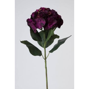 Fleur artificielle Hortensia ANGELINA, violet foncé, 70cm, Ø23cm