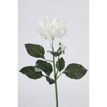 Dahlia décoratif MARTINA, blanc, 75cm, Ø14cm