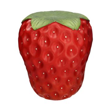 Table de rangement MOLANI en forme de fraise, rouge-vert-blanc, 43cm, Ø39,5cm Table de rangement MOLANI en forme de fraise, rouge-vert-blanc, 43cm, Ø39,5cm