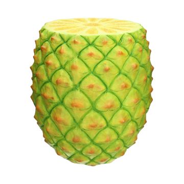 Table de rangement MOLANI en forme d'ananas, jaune-vert-orange-blanc, 43cm, Ø41cm Table de rangement MOLANI en forme d'ananas, jaune-vert-orange-blanc, 43cm, Ø41cm
