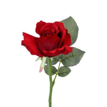 Rose artificielle ELLI, rouge, 30cm, Ø6cm